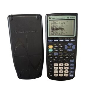 Texas Instruments Graphing Calculator TI 83 Plus - Tested WORKS W/ Cover